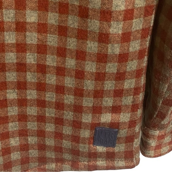 Vintage 1946 Red & Khaki‎ Plaid Rugged Shirt with Quilted Lining - Picture 4 of 6
